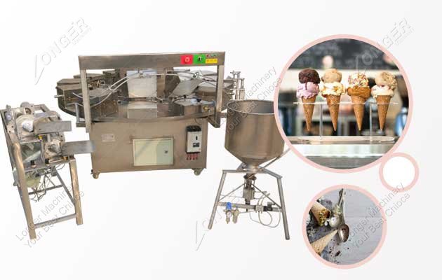 Machine Making Cone Ice Cream