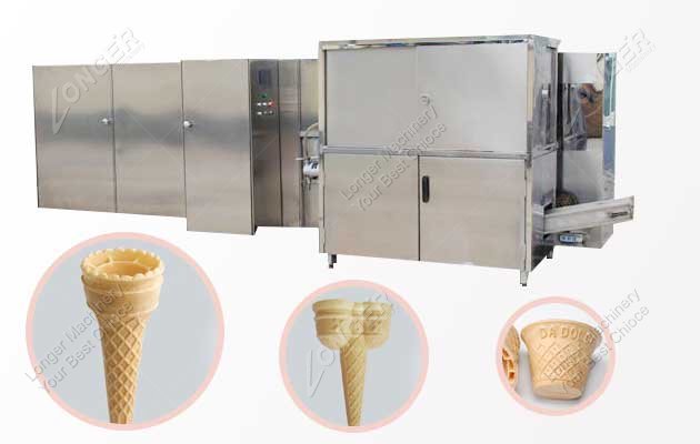 image of full automatic wafer cone p[roduction line 